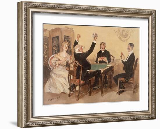 What has the Dealer Declared?-Leonard Raven-Hill-Framed Premium Giclee Print