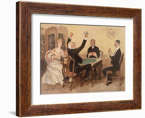 What has the Dealer Declared?-Leonard Raven-Hill-Framed Premium Giclee Print