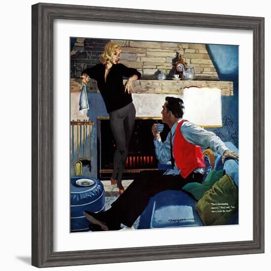 What Husbands Don't Know - Saturday Evening Post "Men at the Top", April 25, 1959 pg.26-Robert Meyers-Framed Giclee Print