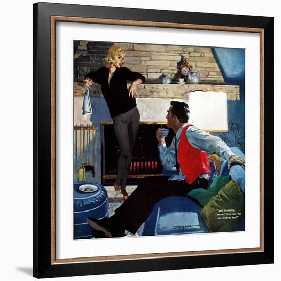 What Husbands Don't Know - Saturday Evening Post "Men at the Top", April 25, 1959 pg.26-Robert Meyers-Framed Giclee Print
