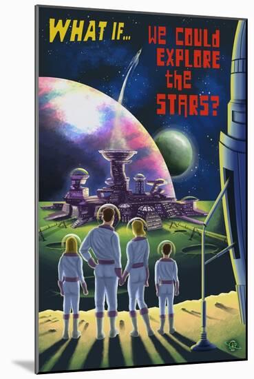 What If We Could Explore the Stars?-Lantern Press-Mounted Art Print