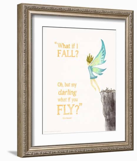 What If You Fly? - Children`s Literature Quote Poster-Piper Martin-Framed Art Print