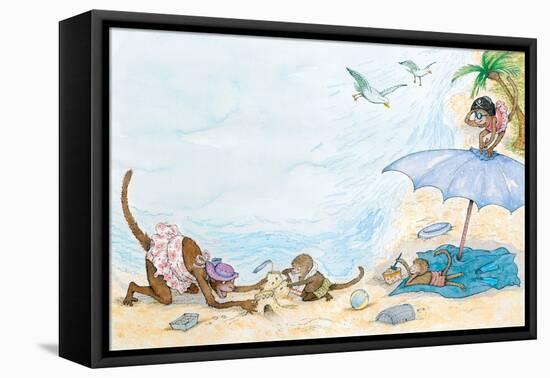 What Is Blue - Turtle-Marsha Winborn-Framed Premier Image Canvas