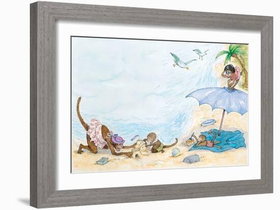 What Is Blue - Turtle-Marsha Winborn-Framed Giclee Print