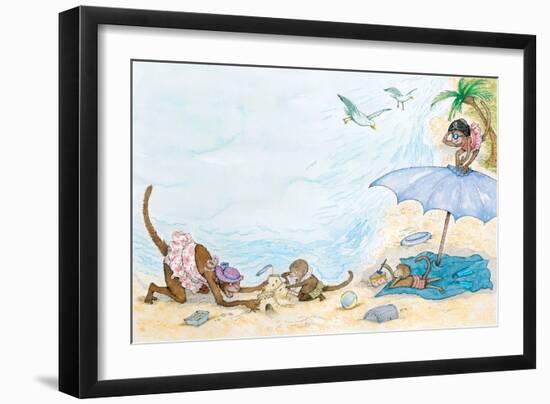 What Is Blue - Turtle-Marsha Winborn-Framed Giclee Print