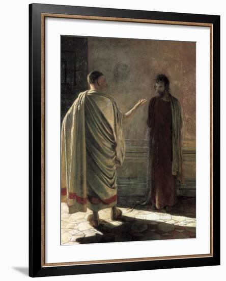 What Is True? 1890-Nikolai Nikolaievich Ge-Framed Art Print