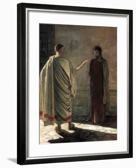 What Is True? 1890-Nikolai Nikolaievich Ge-Framed Art Print