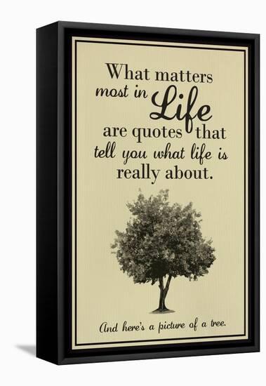 What Life Is About Humor-null-Framed Stretched Canvas