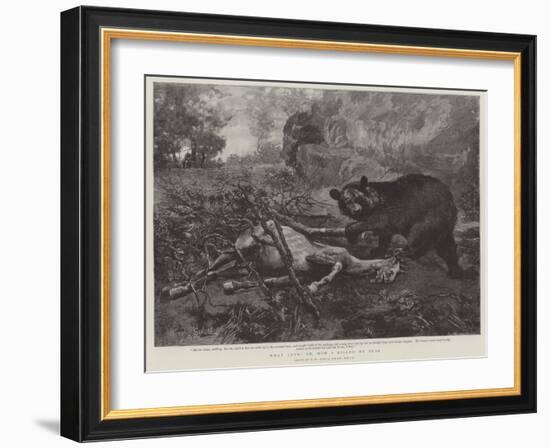 What Luck! Or, How I Killed My Bear-Alfred William Strutt-Framed Giclee Print