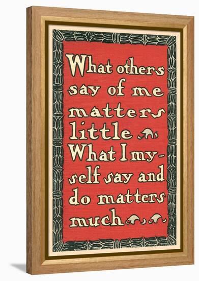 What Others Say of Me-null-Framed Stretched Canvas