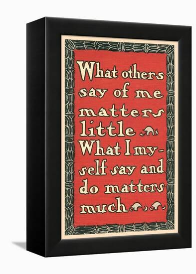 What Others Say of Me-null-Framed Stretched Canvas