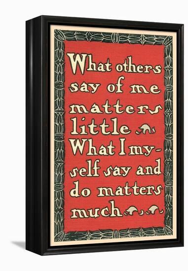 What Others Say of Me-null-Framed Stretched Canvas