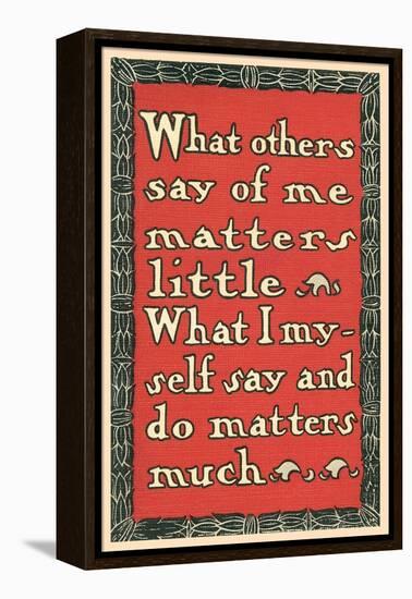 What Others Say of Me-null-Framed Stretched Canvas