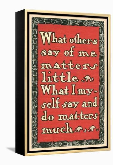 What Others Say of Me-null-Framed Stretched Canvas