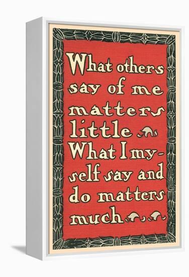 What Others Say of Me-null-Framed Stretched Canvas