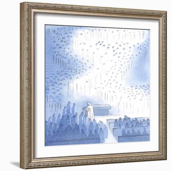 What Peace is given by Christ, in Communion, with the Great Company of the Angels and Saints Gather-Elizabeth Wang-Framed Giclee Print