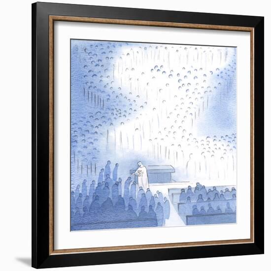 What Peace is given by Christ, in Communion, with the Great Company of the Angels and Saints Gather-Elizabeth Wang-Framed Giclee Print