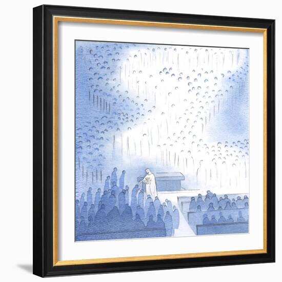 What Peace is given by Christ, in Communion, with the Great Company of the Angels and Saints Gather-Elizabeth Wang-Framed Giclee Print