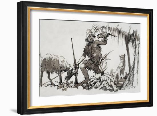 What Really Happened: the Real Robinson Crusoe, 1964-John Millar Watt-Framed Giclee Print