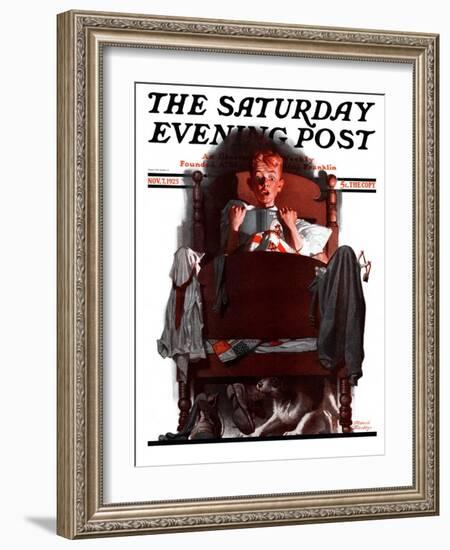 "What's That Noise?," Saturday Evening Post Cover, November 7, 1925-Frederic Stanley-Framed Giclee Print