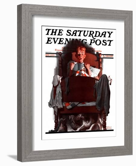 "What's That Noise?," Saturday Evening Post Cover, November 7, 1925-Frederic Stanley-Framed Giclee Print