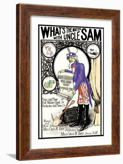 What's the Matter with Uncle Sam-K.b. Douglass-Framed Art Print