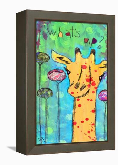 What's Up Giraffe-Jennifer McCully-Framed Premier Image Canvas