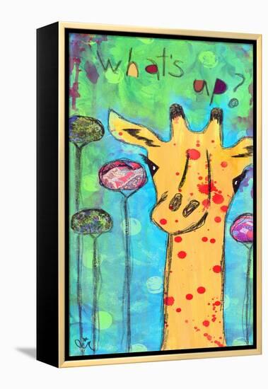 What's Up Giraffe-Jennifer McCully-Framed Premier Image Canvas