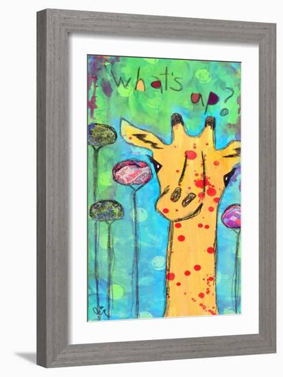 What's Up Giraffe-Jennifer McCully-Framed Giclee Print