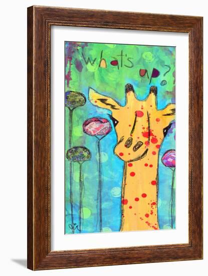 What's Up Giraffe-Jennifer McCully-Framed Giclee Print