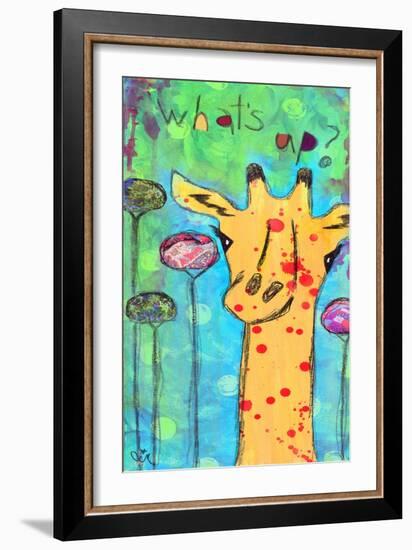 What's Up Giraffe-Jennifer McCully-Framed Giclee Print