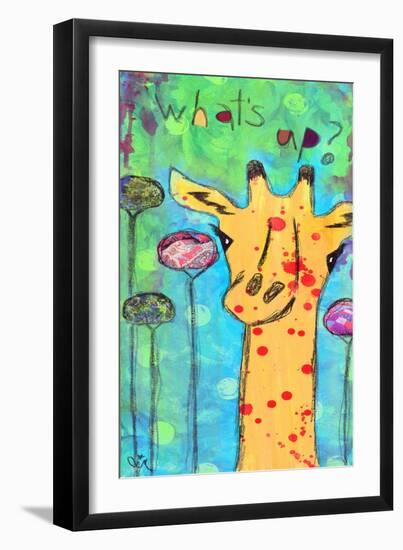 What's Up Giraffe-Jennifer McCully-Framed Giclee Print