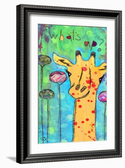 What's Up Giraffe-Jennifer McCully-Framed Giclee Print