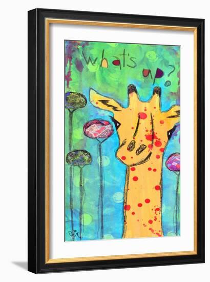 What's Up Giraffe-Jennifer McCully-Framed Giclee Print