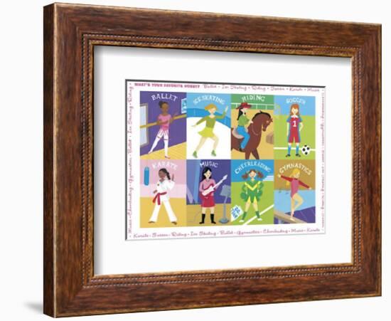 What's Your Favorite Hobby-Janell Genovese-Framed Giclee Print