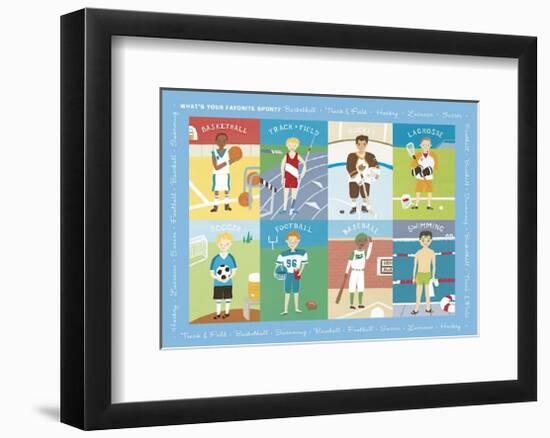 What's Your Favorite Sport?-Catrina Genovese-Framed Giclee Print