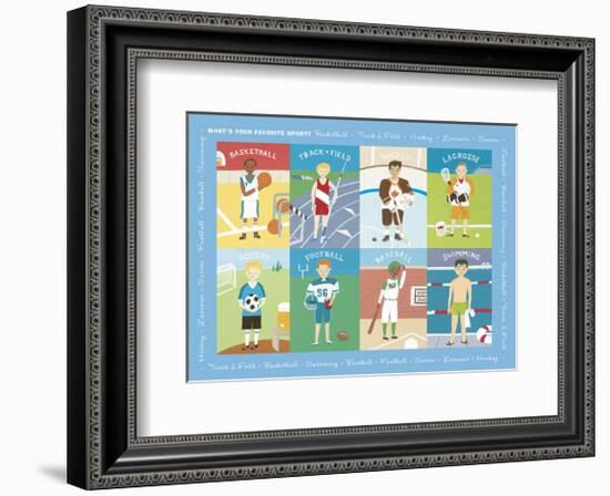 What's Your Favorite Sport?-Janell Genovese-Framed Art Print