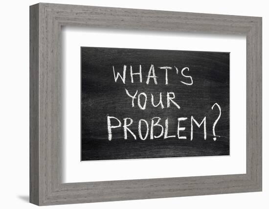 What's Your Problem-Yury Zap-Framed Photographic Print