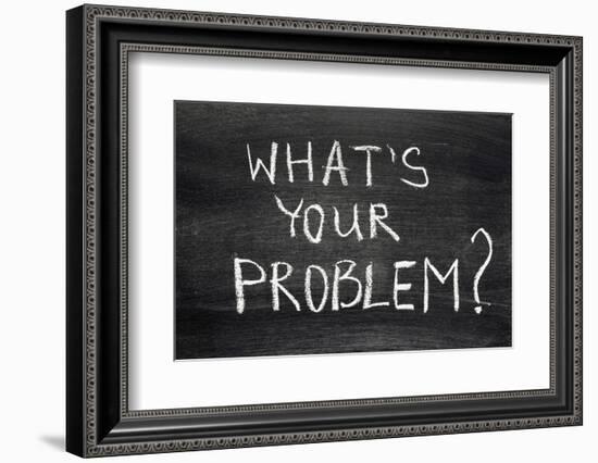 What's Your Problem-Yury Zap-Framed Photographic Print