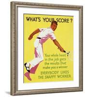 What's Your Score-null-Framed Giclee Print