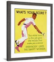 What's Your Score-null-Framed Giclee Print