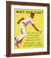 What's Your Score-null-Framed Giclee Print