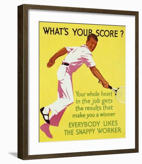 What's Your Score-null-Framed Giclee Print
