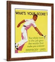 What's Your Score-null-Framed Giclee Print