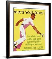 What's Your Score-null-Framed Giclee Print