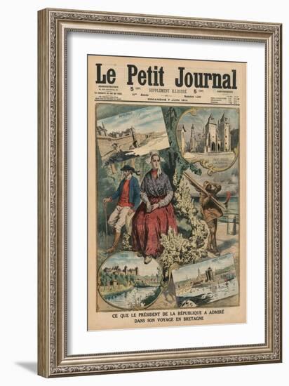 What the President of the Republic Has Admired During His Trip Through Brittany, Front Cover…-French School-Framed Giclee Print