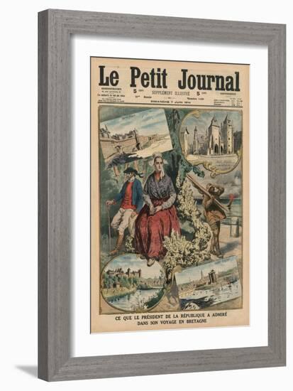 What the President of the Republic Has Admired During His Trip Through Brittany, Front Cover…-French School-Framed Giclee Print