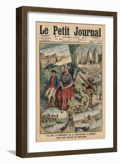 What the President of the Republic Has Admired During His Trip Through Brittany, Front Cover…-French School-Framed Giclee Print