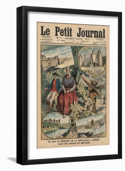 What the President of the Republic Has Admired During His Trip Through Brittany, Front Cover…-French School-Framed Giclee Print
