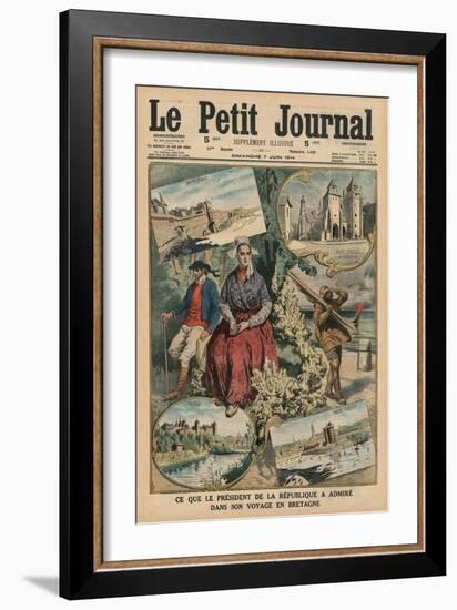 What the President of the Republic Has Admired During His Trip Through Brittany, Front Cover…-French School-Framed Giclee Print